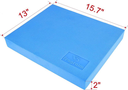 Balance Pad, Non-Slip Foam Mat & Ankles Knee Pad Cushion for Physical Therapy, Rehabilitation, Core Balance and Strength Stability Training, Yoga & Fitness, 15.7 x 13 x 2 Inch (Blue)