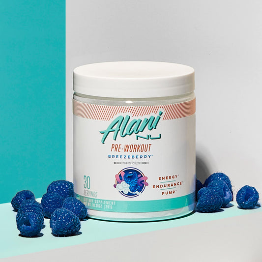 Alani Nu Pre Workout Powder BREEZEBERRY, Amino Energy Boost, Endurance Supplement, Sugar Free, 200mg Caffeine, L-Theanine, Beta-Alanine, L-Citrulline, 30 Servings