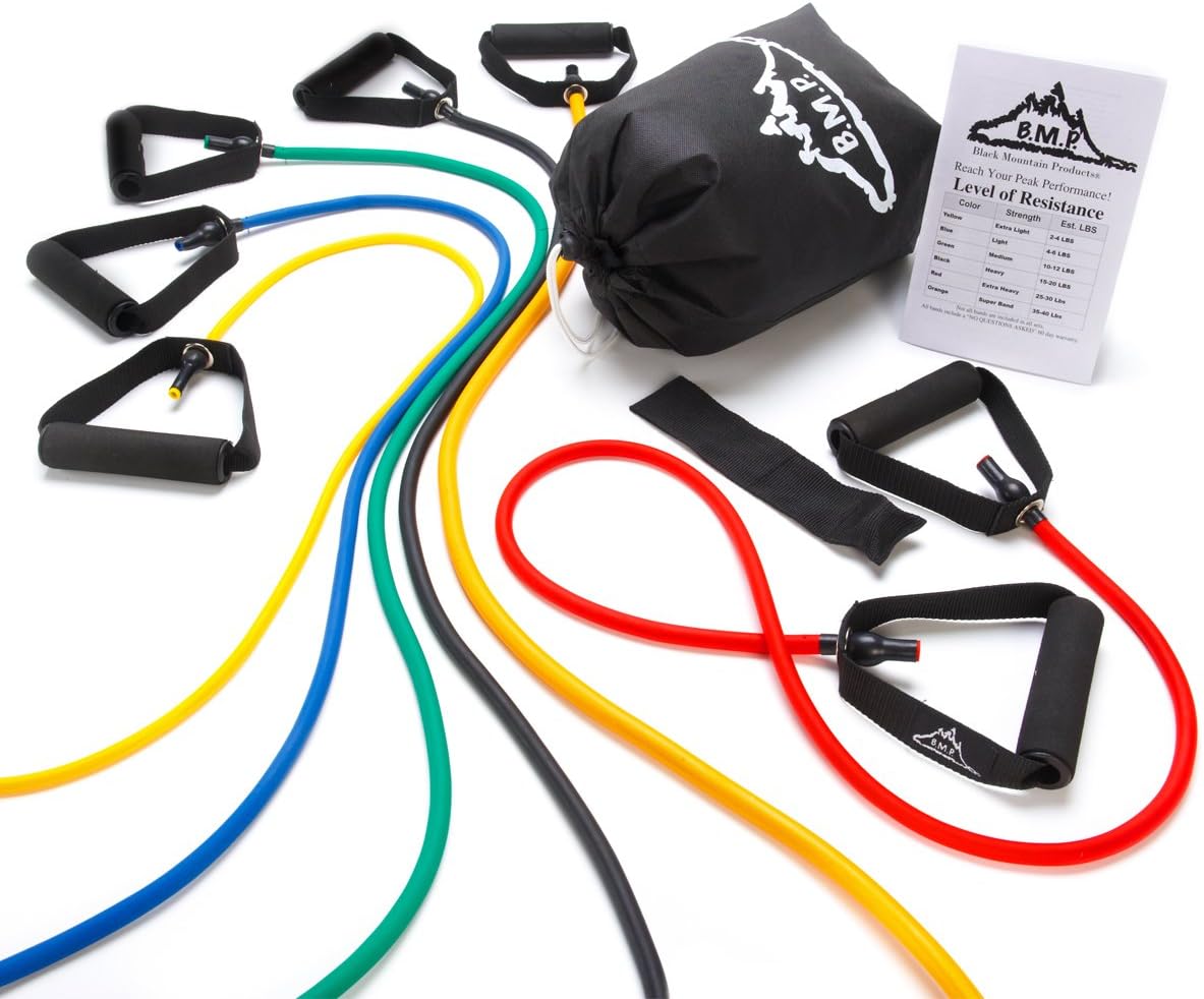 Black Mountain Products New Strong Man Set of 6 Resistance Bands