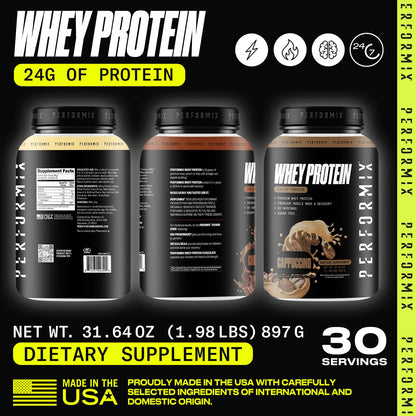 PERFORMIX - Whey Protein Isolate Blend - 24g of Protein - 5.4g of BCAAs - 110 Calories - Muscle Building & Post Workout Recovery - 100% Whey Protein Powder - 1.98 lbs - 30 Servings - Chocolate