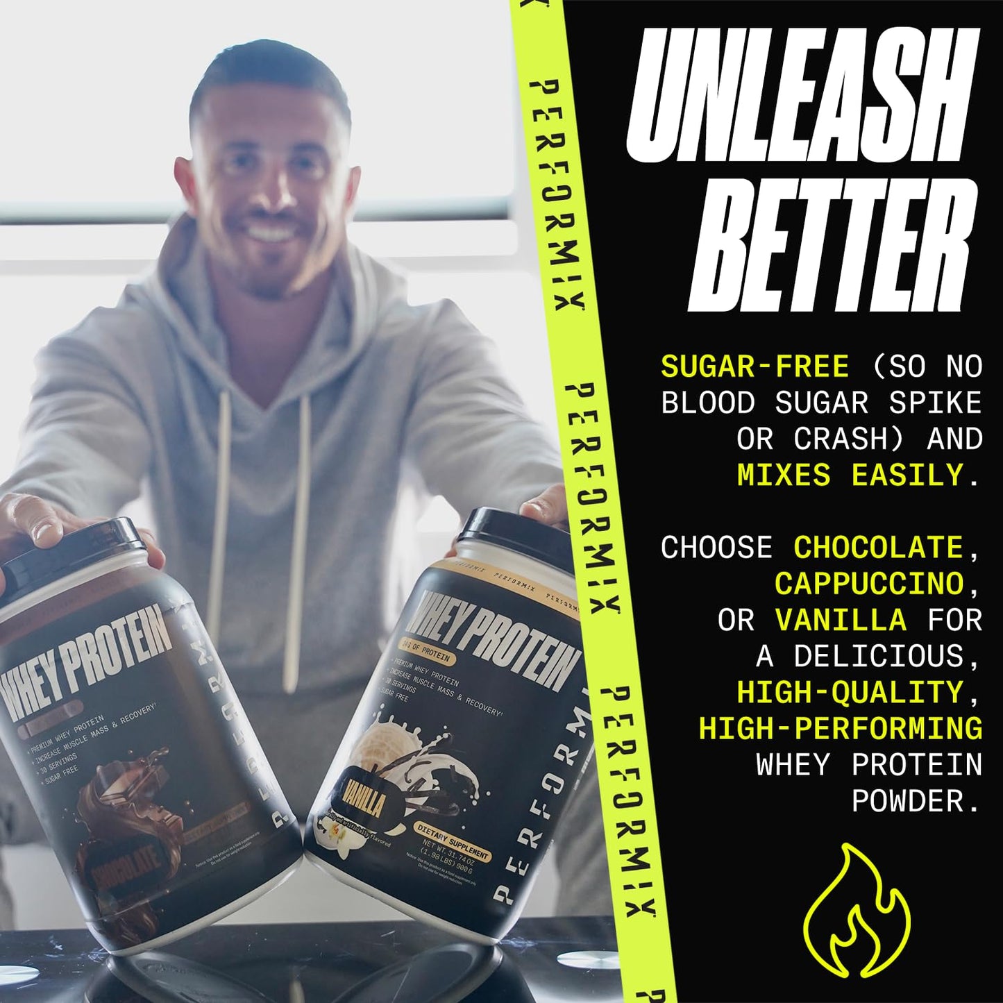 PERFORMIX - Whey Protein Isolate Blend - 24g of Protein - 5.4g of BCAAs - 110 Calories - Muscle Building & Post Workout Recovery - 100% Whey Protein Powder - 1.98 lbs - 30 Servings - Chocolate