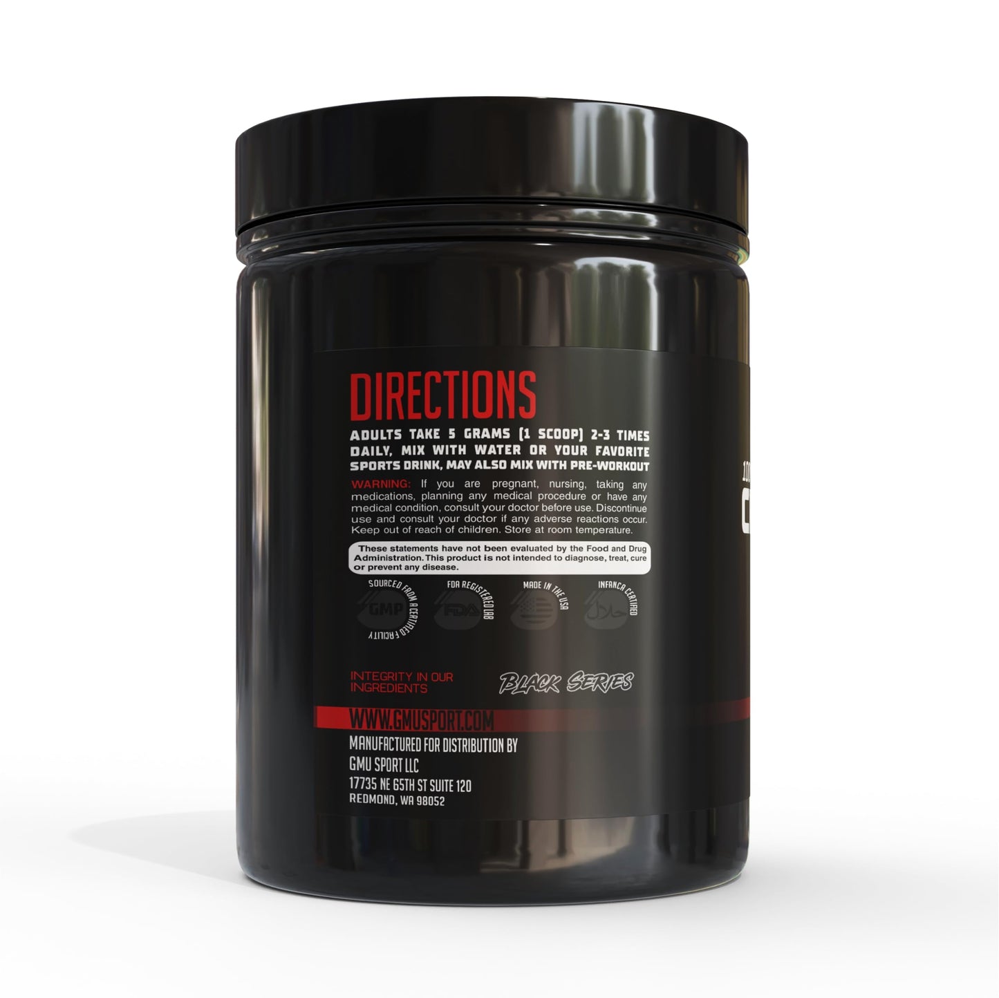 GMU SPORT Creatine Monohydrate Powder – Fruit Punch | 50 Servings | 5g Micronized Creatine per Scoop | Strength, Recovery & Muscle Builder | Delicious Drink Mix for Men & Women