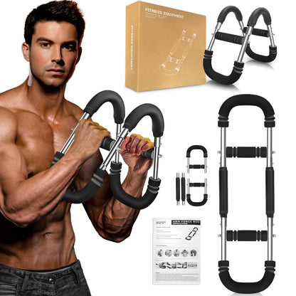Twister Arm Trainer, 20-70 lb Adjustable Chest Workout Equipment, Forearm Strengthener, Power Twist Arm Trainer for Men, Arm Exercise Equipment, Portable Spring Resistance for Home Workout Equipment