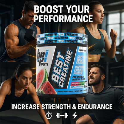 BPI Sports Best Creatine - Creatine Monohydrate Powder for Men & Women, Himalayan Salt - Strength, Pump, Muscle Growth, Muscle Definition - No Bloat - Watermelon Cooler - 50 servings - 10.58 Ounce
