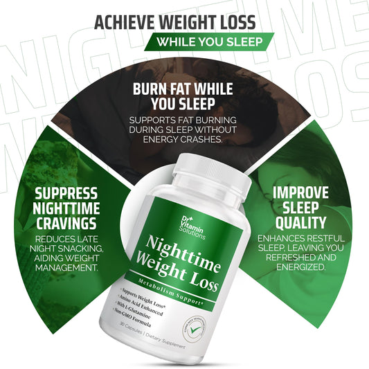DR VITAMIN SOLUTIONS Thermogenic Fat Burner & Nighttime Weight Loss Pills for Women, Waist Trimmer & Supplements for Bloating for Women & Men, 90 Capsules