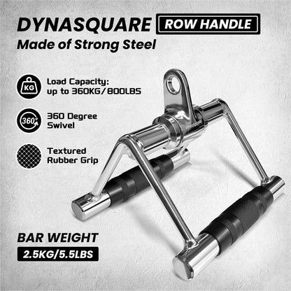 DYNASQUARE Tricep Press Down Cable Machine Attachment, Made of Heavy Duty Solid Steel, LAT Pulldown Attachments, Home Gym Accessories, Double D Handle, V Bar, Tricep Rope, Pull Down Bar