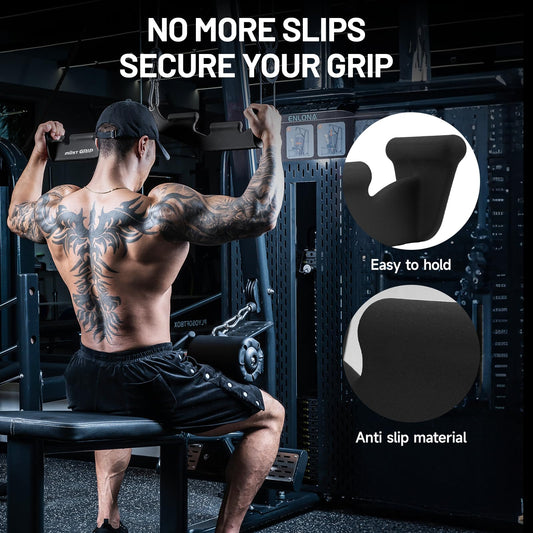 MOST GRIP LAT Pull Down Bar with 6 Ergonomic Handles, Neutral Grip LAT Pulldown Attachments for Whole Back Training, Wide Grip LAT Pulldown Bars for Home Gym Cable