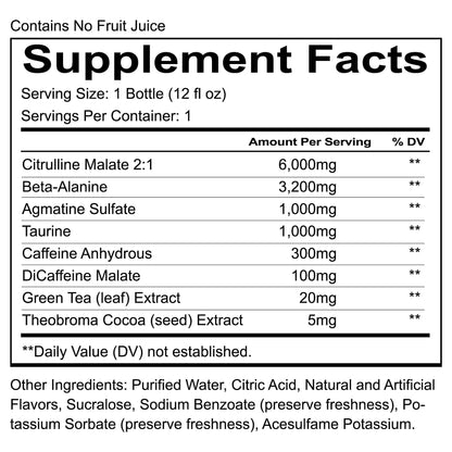 REDCON1 Total War Ready to Drink Preworkout, Vice City - 350mg of Fast Acting RTD Caffeine - Beta Alanine + Citrulline Malate for Increased Pump - Keto Friendly Workout Drink (12 Servings)
