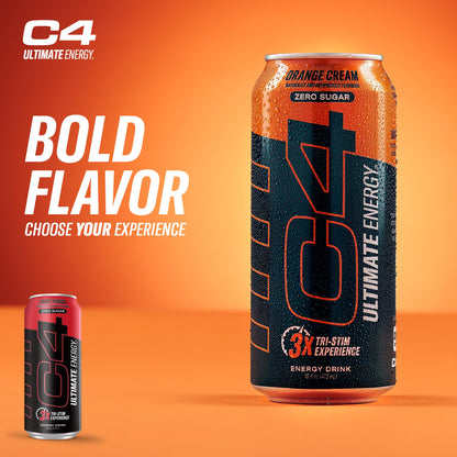 Cellucor C4 Ultimate | Pre Workout Sugar Free Energy Drink | Tri-Stim Experience with 300mg Caffeine + TeaCrine + Dynamine | Fruit Punch | 16oz (Pack of 12)