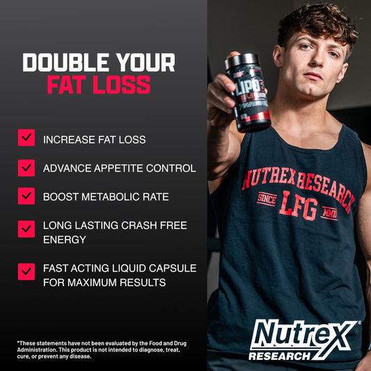 Nutrex Research Lipo-6 Black Ultra Concentrate Thermogenic Fat Burner Supplement, Increase Weight Loss, Energy & Intense Focus 120 Diet Pills