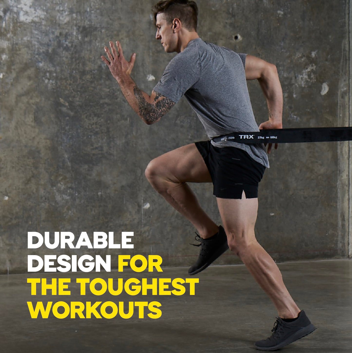 TRX Training Strength Band, Full-Body Resistance Band for Home and Gym Use, Resistance Band for Working Out, 5 lbs - 15 lbs, Blue