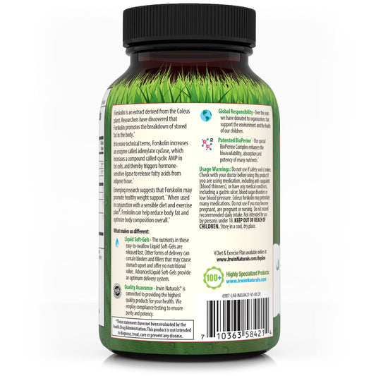 Irwin Naturals Forskolin Fat Loss Diet Supplement, 60 Count