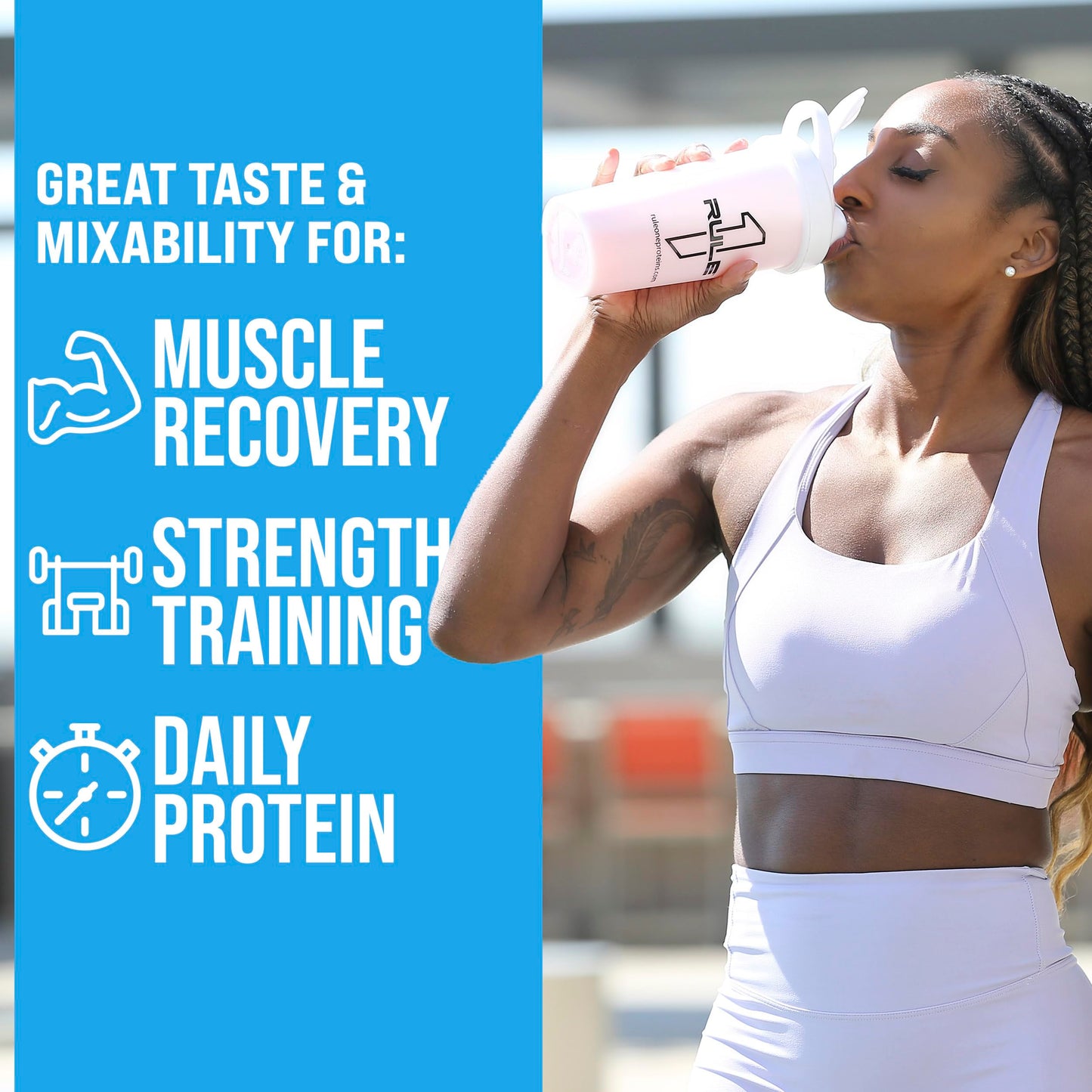 Rule 1 Whey Protein – 24g Fast-Acting Protein from All-Whey Sources with Naturally Occurring EAAs & BCAAs for Workout Recovery or Anytime Use (5 Pounds*, Strawberry Banana)