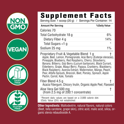 Country Farms Super Cleanse, Super Juice Cleanse, Supports Healthy Digestive System, 34 Fruits and Vegetables with Aloe, Promotes Natural Detoxification, Drink Powder, 14 Servings, 9.88 Ounce