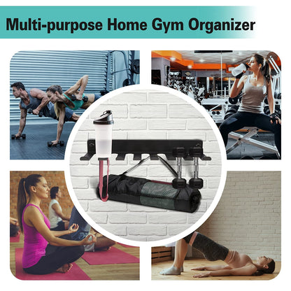 Alvade Home Gym Storage Rack, Extra Long 23‘Barbell Rack Weight Room Organizer 11 Prong Gym Equipment Storage Rack for Gym Accessories Like Fitness Bands,Resistance Bands,Straps,Foam Rollers,Barbell