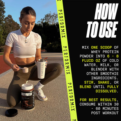 PERFORMIX - Whey Protein Isolate Blend - 24g of Protein - 5.4g of BCAAs - 110 Calories - Muscle Building & Post Workout Recovery - 100% Whey Protein Powder - 1.98 lbs - 30 Servings - Chocolate