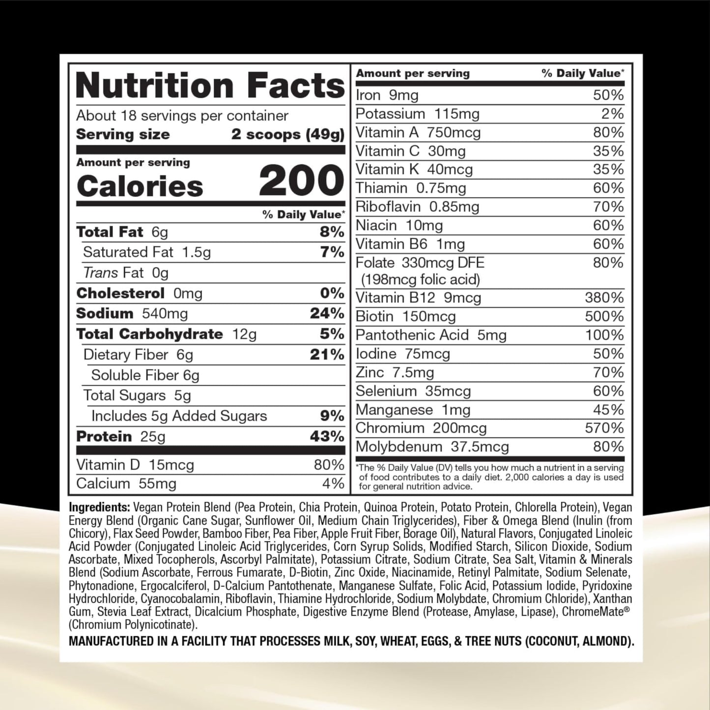 Naturade Weight Loss Shake Meal Replacement, 18 Servings - 25g Plant-Based Protein, CLA, Fiber & 18 Vitamins and Minerals Designed to Curb Cravings and Boost Daily Nutrition - Vanilla Creme