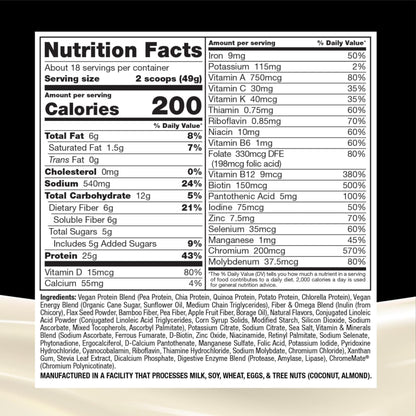 Naturade Weight Loss Shake Meal Replacement, 18 Servings - 25g Plant-Based Protein, CLA, Fiber & 18 Vitamins and Minerals Designed to Curb Cravings and Boost Daily Nutrition - Vanilla Creme
