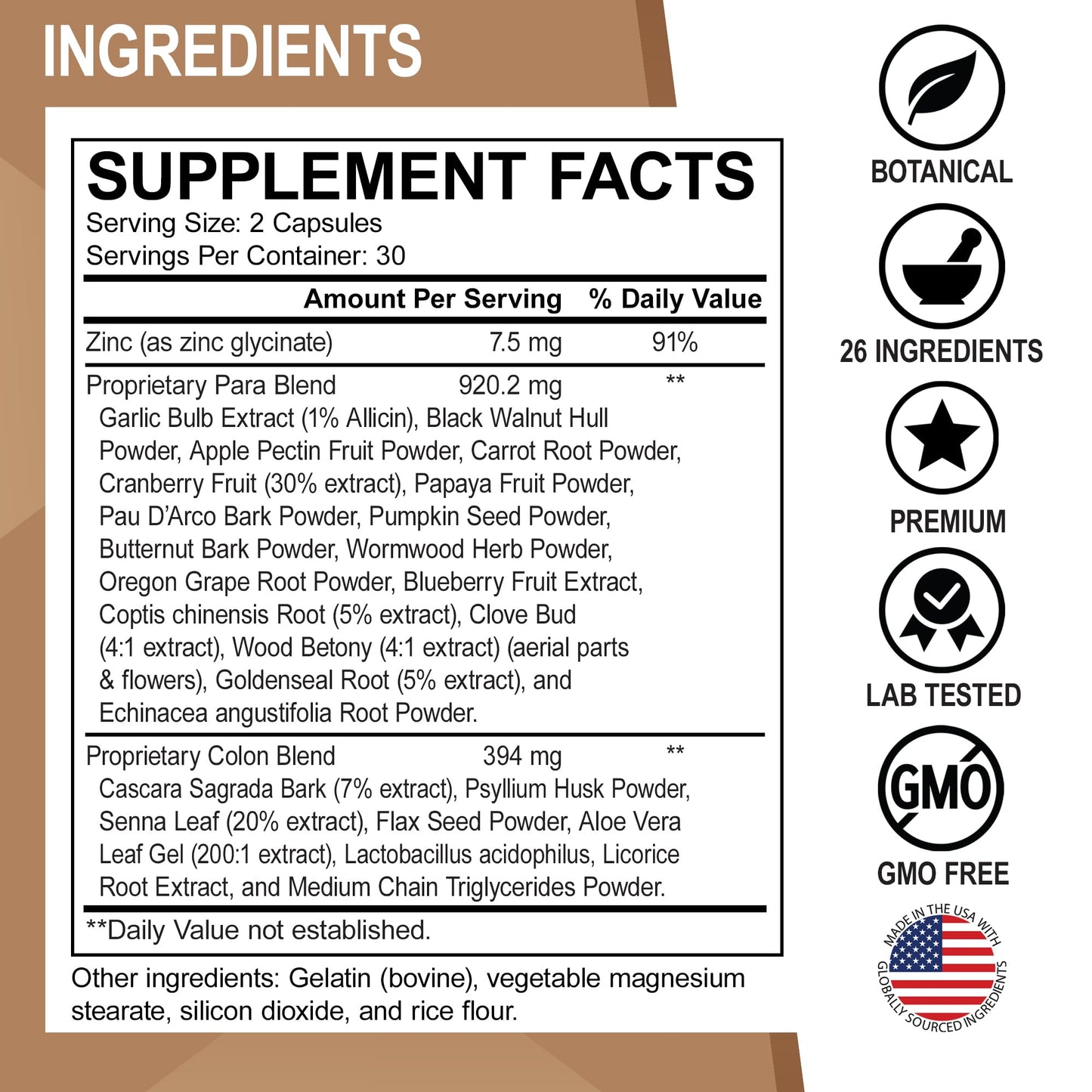 Colon Cleanse Pills Body Detox - Intestinal Guard Cleanser for Stomach - Natural Weight Flush Cleaner Supplement Complex, Women Men Kids, Herbal Wormwood Black Walnut Clove - Gut Loss Health Capsules