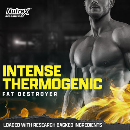 Nutrex Research Lipo6 Black Intense Ultra Concentrate Thermogenic Belly Fat Burner for Men and Women | Diet Weight Loss Supplement and Appetite Suppressant | 60 Diet Pills