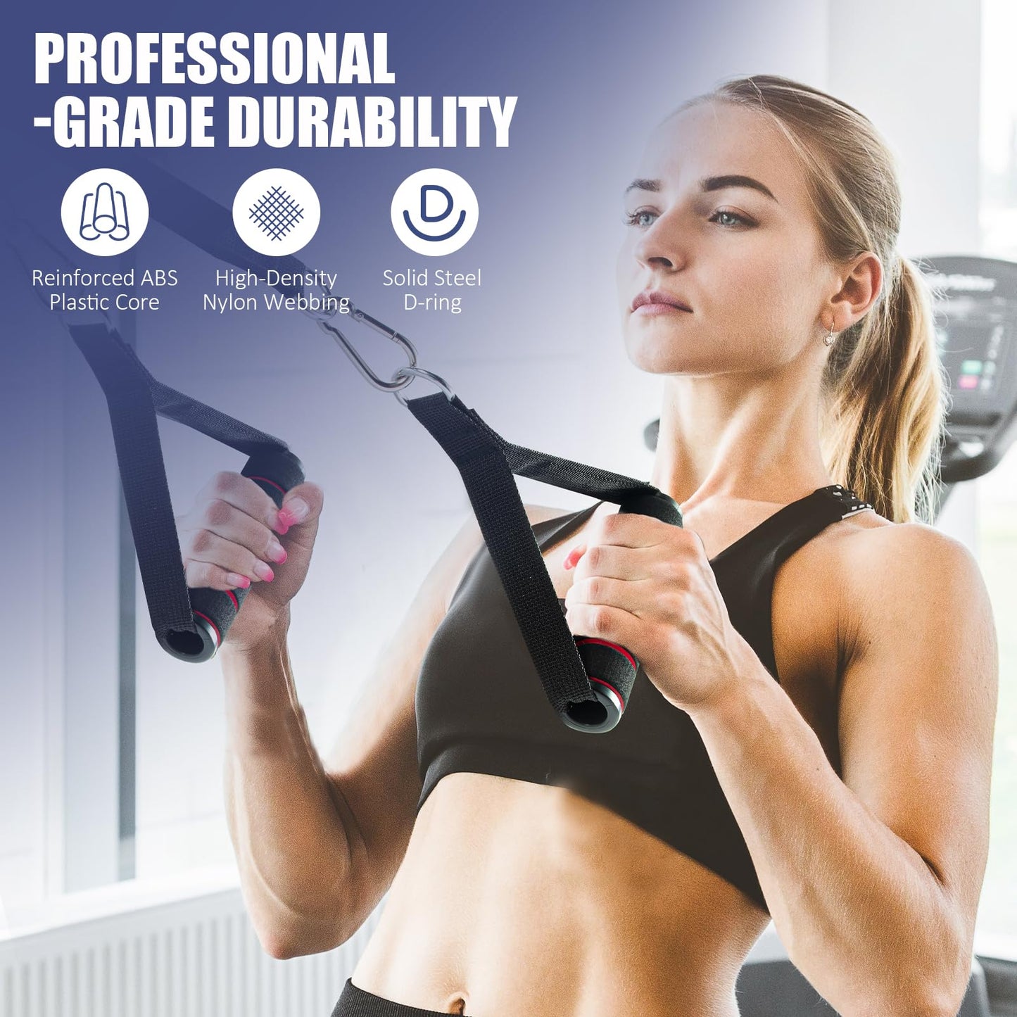 Citufuol 2 Pack Upgraded Exercise Handles, Gym Handle Equipment for Cable Machine Attachments, Strength Training Workout, Pilates, Home Gym, Resistance Bands, Heavy Duty Workout Accessories