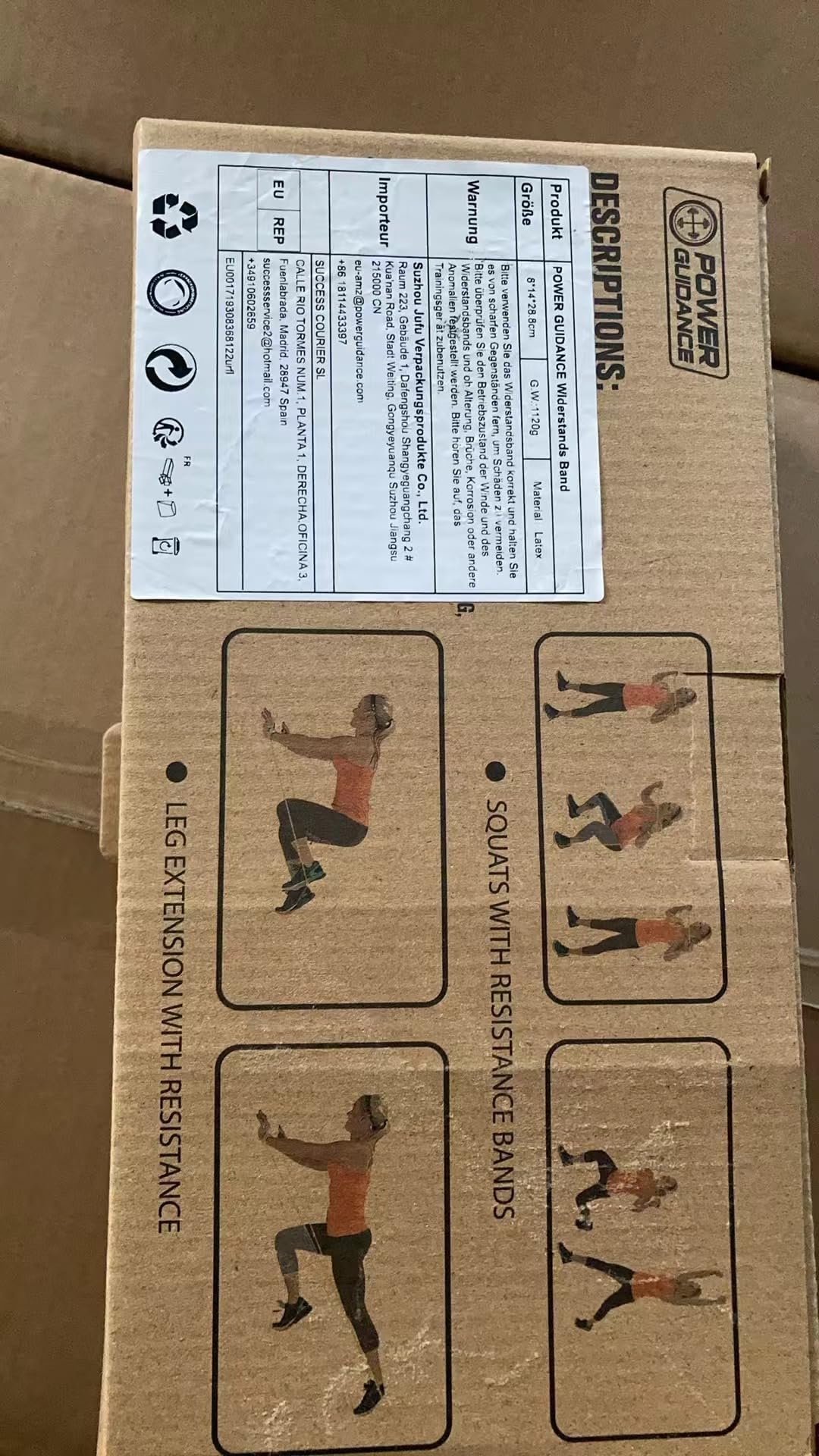 POWER GUIDANCE Pull Up Assist Bands - Stretch Resistance Band - Mobility Band - Powerlifting Bands - by Perfect for Body Stretching, Powerlifting, Resistance Training (Set of 5)