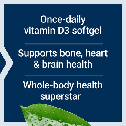 Life Extension Vitamin D3 125 mcg (5000 IU), Bone Health, Brain Performance, Immune System Support, Gluten-Free, Non-GMO, Once Daily, Two-Month Supply, 60 Softgels
