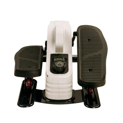 Sunny Health & Fitness Fully Assembled Magnetic Under Desk Elliptical Peddler, Portable Foot & Leg Pedal Exerciser(White) - SF-E3872