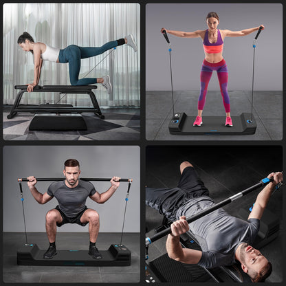 SQUATZ Apollo Board Mini: 150lb Resistance Smart Cable Machine, Functional Trainer for Full Body Workouts, Full Body Strength, Digital Home Gym Equipment with Free App includes Accessories, Blue