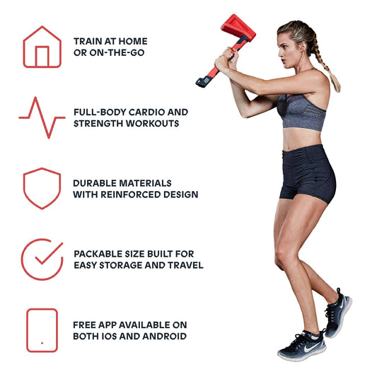 ChopFit Functional Trainer System, Portable at Home Gym Workout Equipment, Strength Training Home Exercise Workouts for Men & Women | Great for Cardio Training, Core/Abs – Home Fitness (Original)