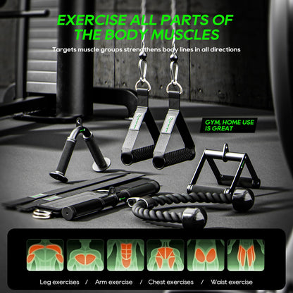 QPARVERS Cable Machine Attachment LAT Pulldown Attachments Cable Machine Accessories for Home Gym