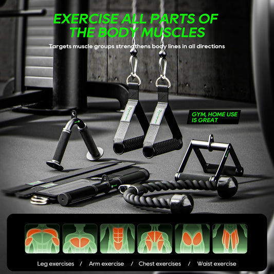 QPARVERS Cable Machine Attachment LAT Pulldown Attachments Cable Machine Accessories for Home Gym