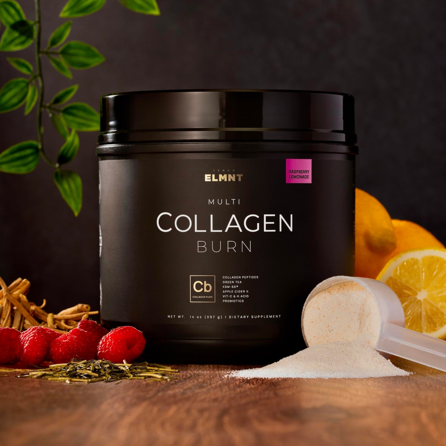 Super Collagen Burn Powder for Women w. Hyaluronic Acid, KSM66, Apple C Vinegar, Probiotics, Biotin - Premium Multi Collagen Peptides Protein for Weight Loss + Beauty Hair Skin Nails (Pink Lemonade)