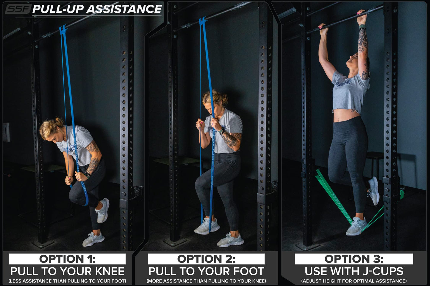 Serious Steel Fitness 41" Assisted Pull-up Band Sets, Stretching, Powerlifting, and Resistance Training (Complete Set (#0-5))