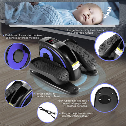 ANCHEER Under Desk Elliptical, Electric Ellipse Leg Exerciser While Sitting for Seniors Adults, Quiet Portable Motorized Seated Foot Pedal Exerciser with Remote Control for Home Office Use