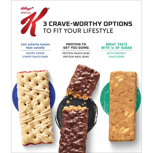 Special K Bar Protein Meal Bars, 12g of Protein, Good Source of Fiber, Strawberry (6 Boxes, 36 Bars)