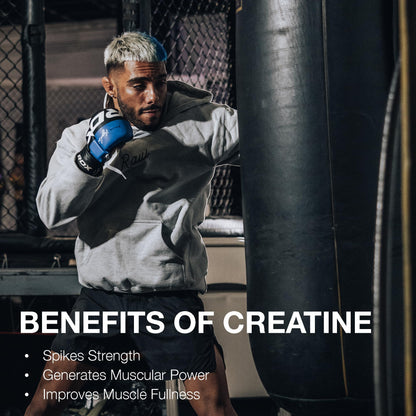 RAW Nutrition Creatine Monohydrate Powder - Unflavored Micronized Creatine Monohydrate Workout Supplement for Muscle Energy, Strength & Endurance - Creatine Powder for Women & Men - 50 Servings
