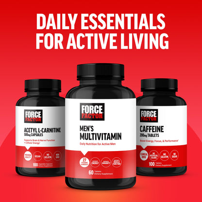 Force Factor Men’s Multivitamins, Multivitamin for Men Plus Amino Acids Supplement with 27 Vitamins and Minerals, and Phytonutrients to Support Energy, and Immunity, 60 Tablets