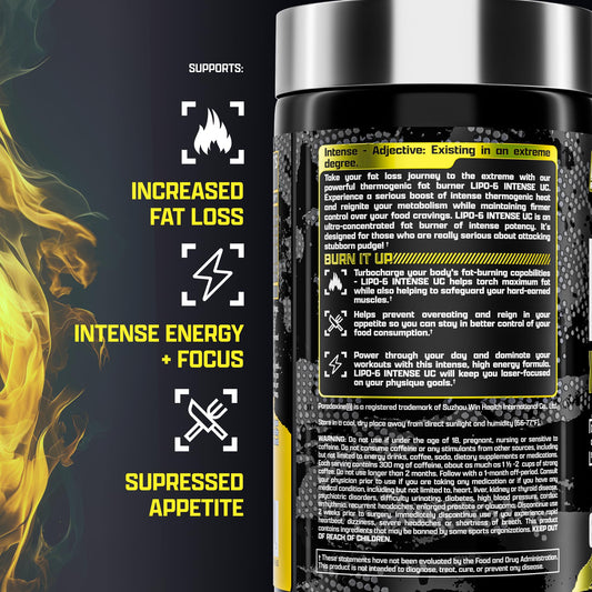 Nutrex Research Lipo6 Black Intense Ultra Concentrate Thermogenic Belly Fat Burner for Men and Women | Diet Weight Loss Supplement and Appetite Suppressant | 60 Diet Pills