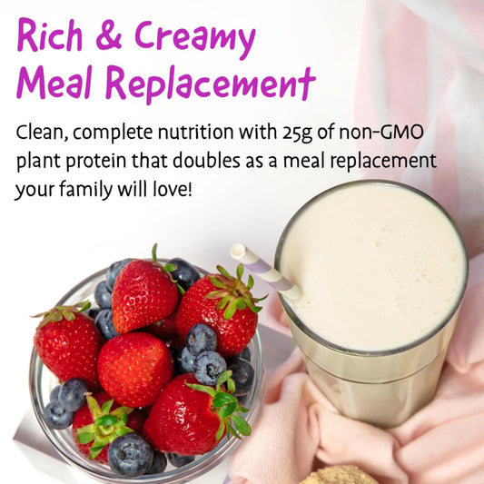 Naturade Weight Loss Shake Meal Replacement, 18 Servings - 25g Plant-Based Protein, CLA, Fiber & 18 Vitamins and Minerals Designed to Curb Cravings and Boost Daily Nutrition - Vanilla Creme