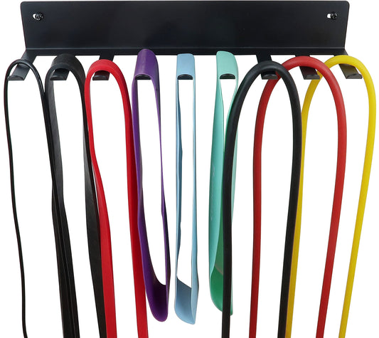 Multi-Purpose Storage Rack for Resistance Bands, Straps, Jump Ropes, Foam Rollers, Chains, Weight Belts, Tools - Heavy Duty, Fitness Bands Rack