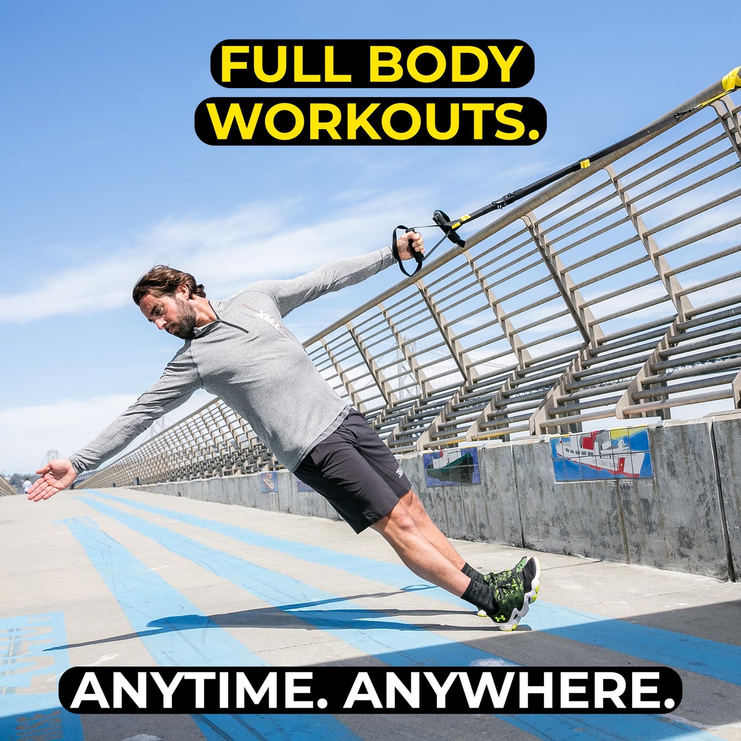 TRX GO Suspension Trainer, At Home, Portable Gym Workout, For Strength Training, Full Body Exercise Equipment