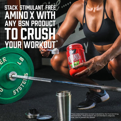 BSN Amino X Muscle Recovery & Endurance Powder with BCAAs, Intra Workout Support, 10 Grams of Amino Acids, Keto Friendly, Caffeine Free, Flavor: Fruit Punch, 30 servings (Packaging May Vary)