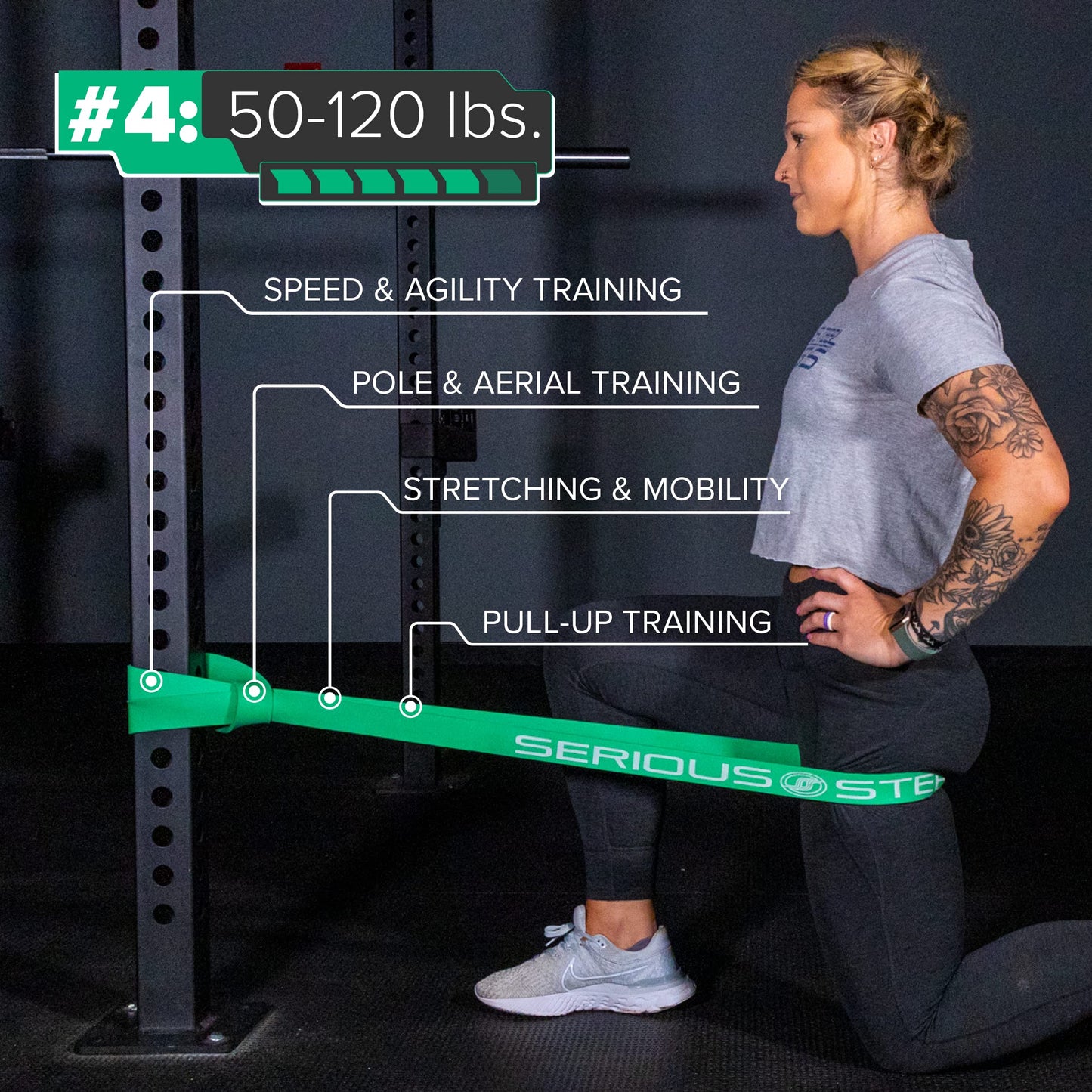 Serious Steel Fitness 41" Assisted Pull-up Band Sets, Stretching, Powerlifting, and Resistance Training (Complete Set (#0-5))